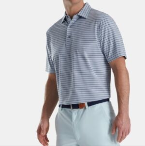 FootJoy ProDry Lisle Multi-Color Stripe Golf Shirt XL EUC